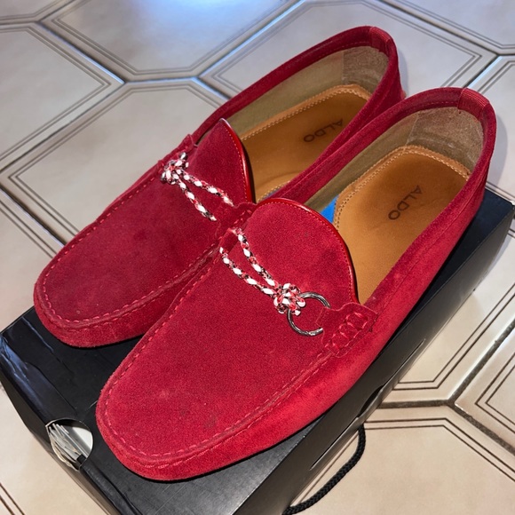 Aldo Shoes | Aldo Suede Loafers in Red Size 10 Mens! Excellent Condition | Color: Red | Size: 10 | Pm-55902414's Closet